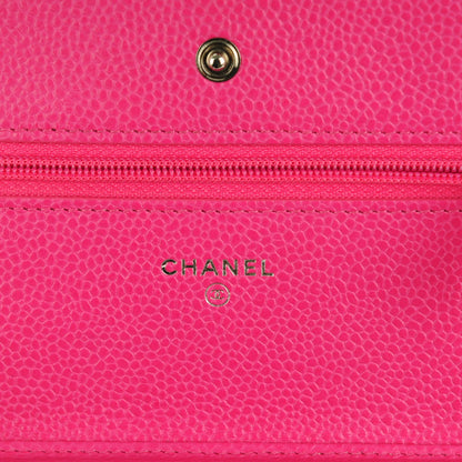 Chanel Caviar Quilted Wallet On Chain WOC Pink 6 of 9
