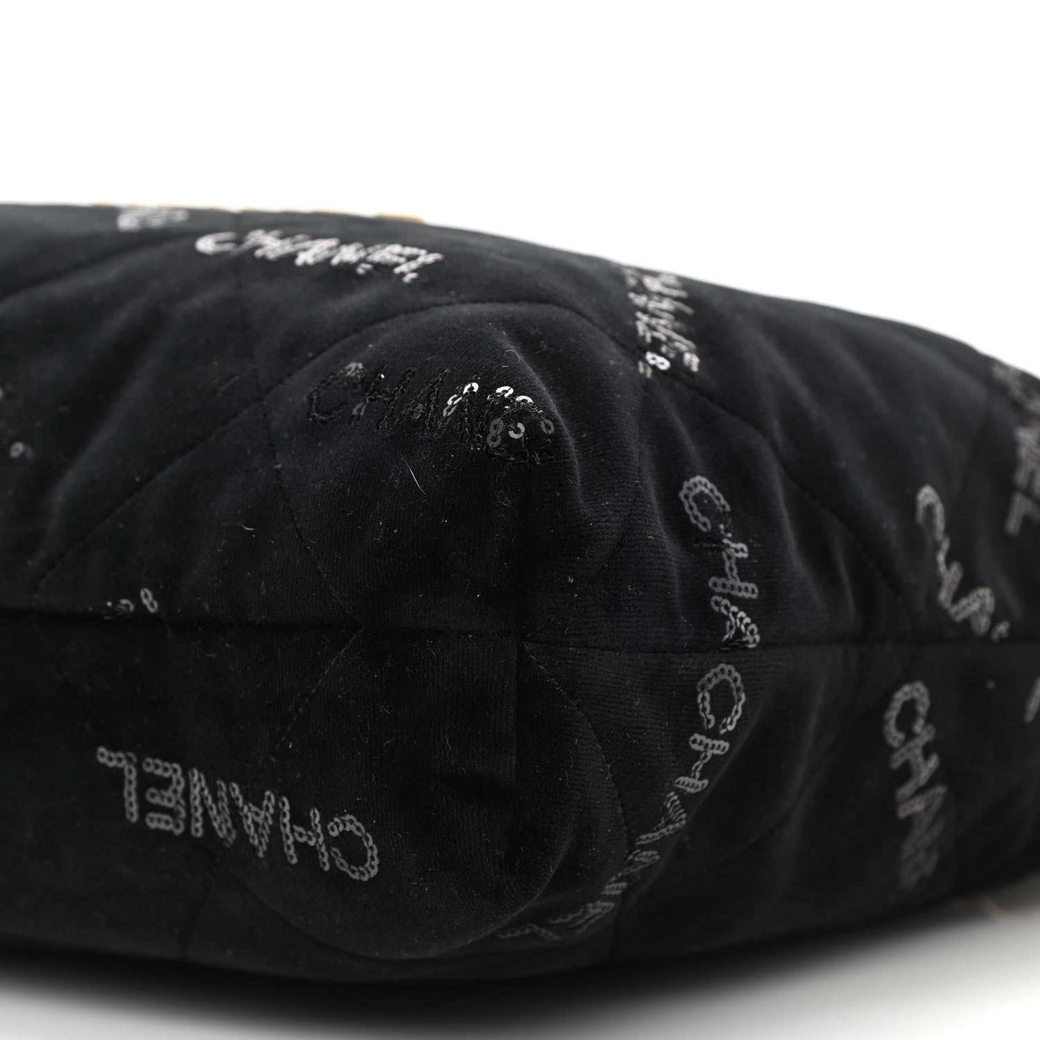 Chanel Velvet Sequin Quilted Chanel 22 Black 11 of 11