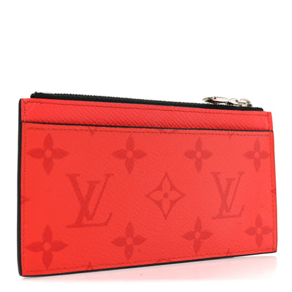 Louis Vuitton Taigarama Coin Card Holder Fire Red 3 of 6