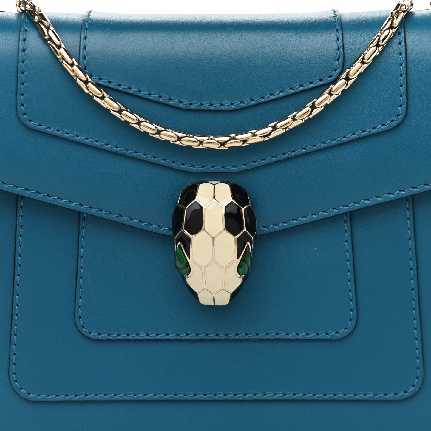 Calfskin Serpenti Forever Crossbody Blue
