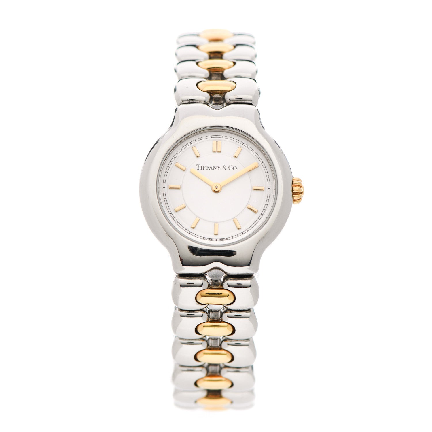 Tiffany Stainless Steel 18K Yellow Gold 24mm Tesoro Quartz Watch 1 of 4