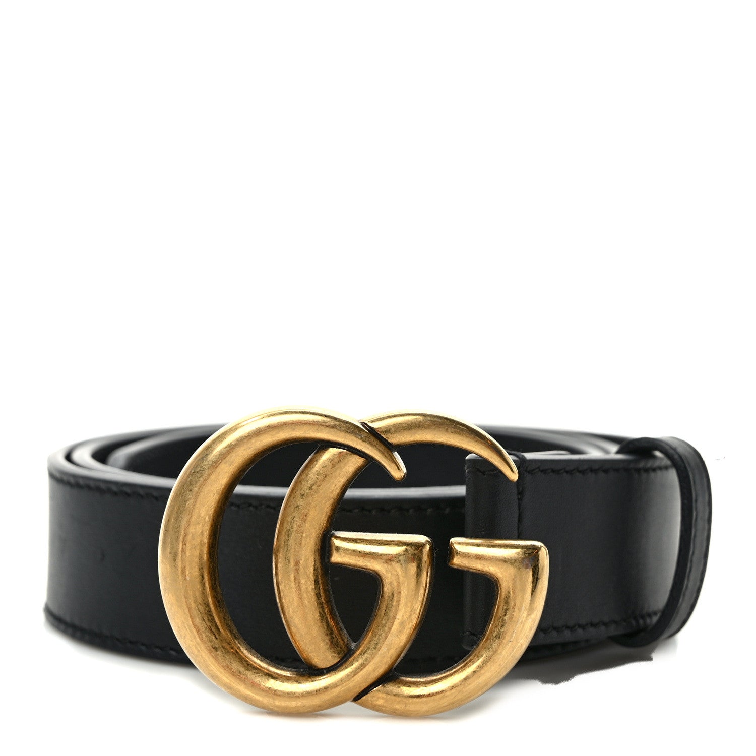 Gucci Calfskin Double G 30mm Belt 80 32 Black 1 of 5