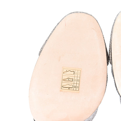 Chanel Mesh Grosgrain Cap Toe Short Boots 38 Grey Black 10 of 12