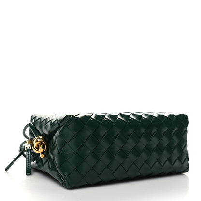 Bottega Veneta Polished Patent Intrecciato Knot Small Loop Camera Bag Raintree 4 of 9