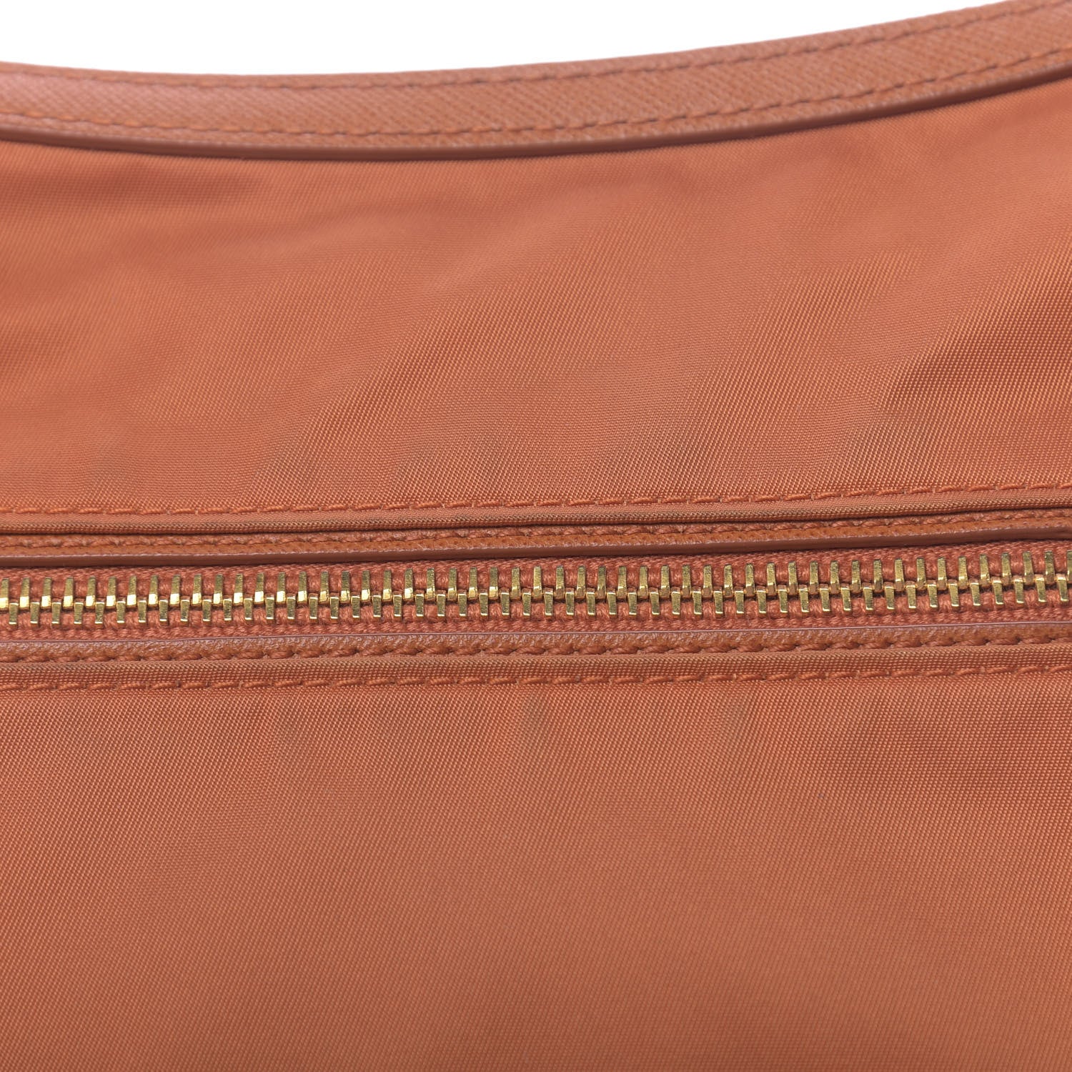 Prada Tessuto Nylon Saffiano Crossbody Bag Papaya 11 of 12