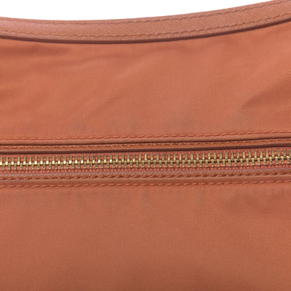 Prada Tessuto Nylon Saffiano Crossbody Bag Papaya 11 of 12