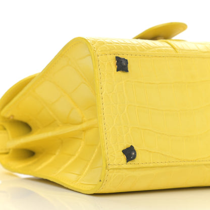 Delvaux Alligator Mini Brillant Satchel Citron 8 of 10