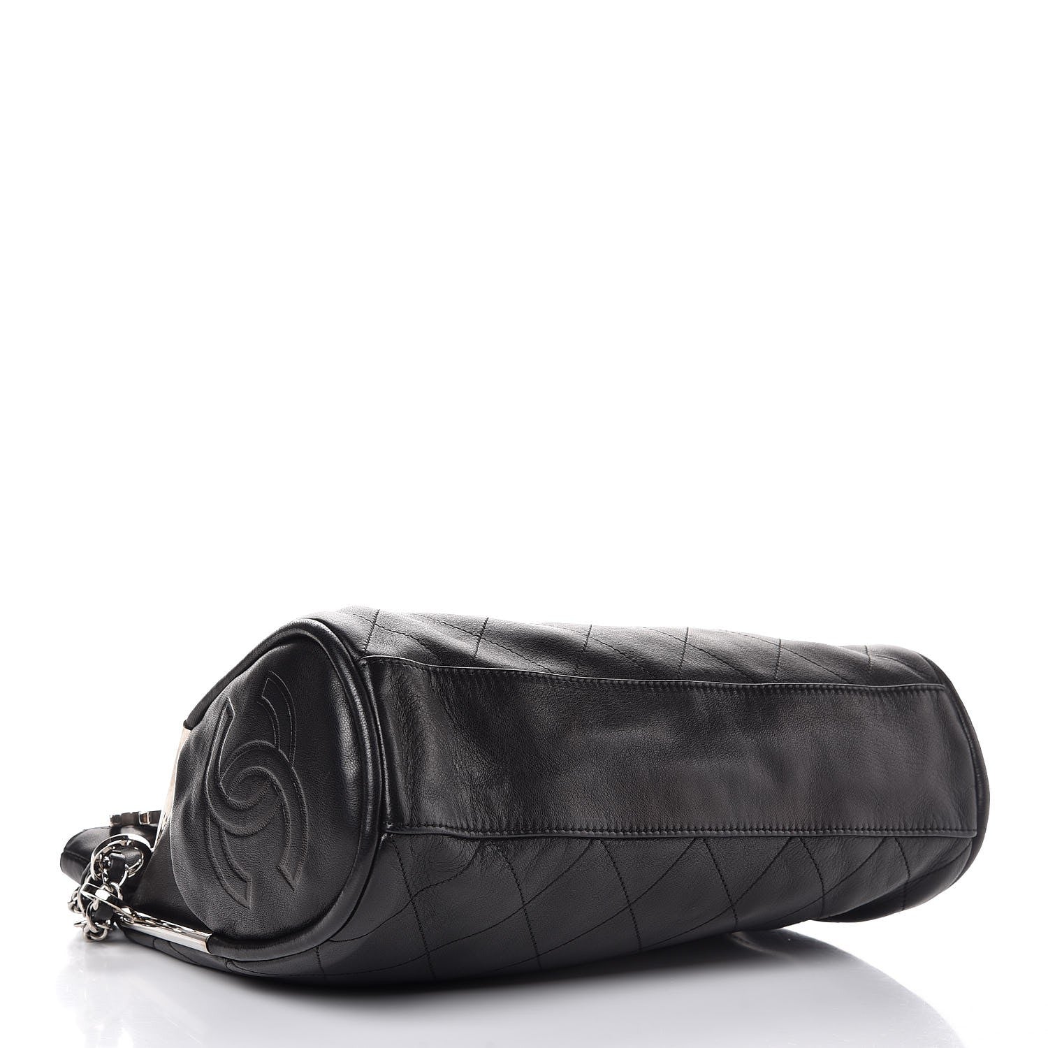 Chanel Lambskin Stitched Medium Ultimate Soft Tote Black 4 of 13