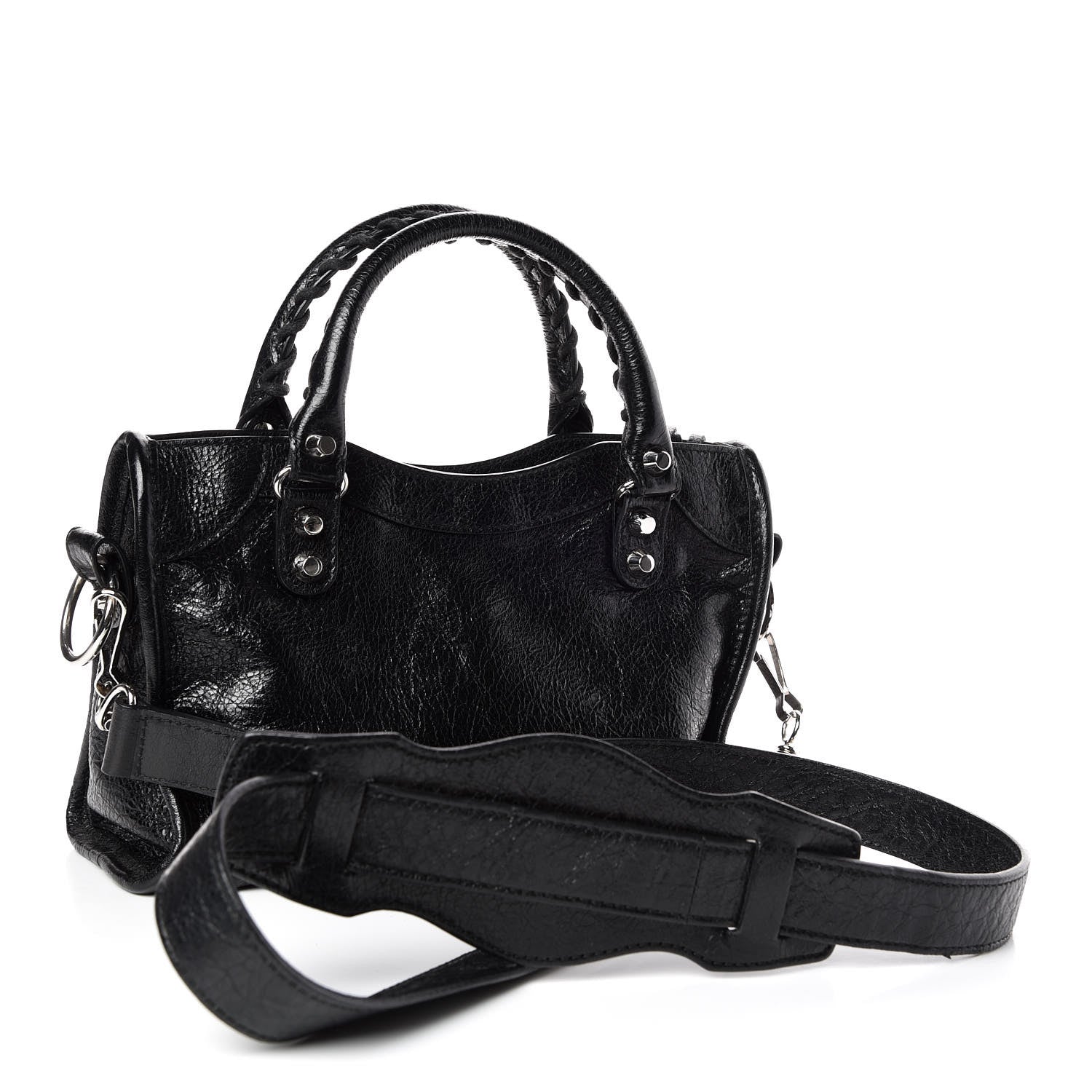 Balenciaga Agneau Classic Silver Hardware Mini City Black 3 of 9