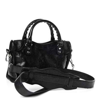 Balenciaga Agneau Classic Silver Hardware Mini City Black 3 of 9
