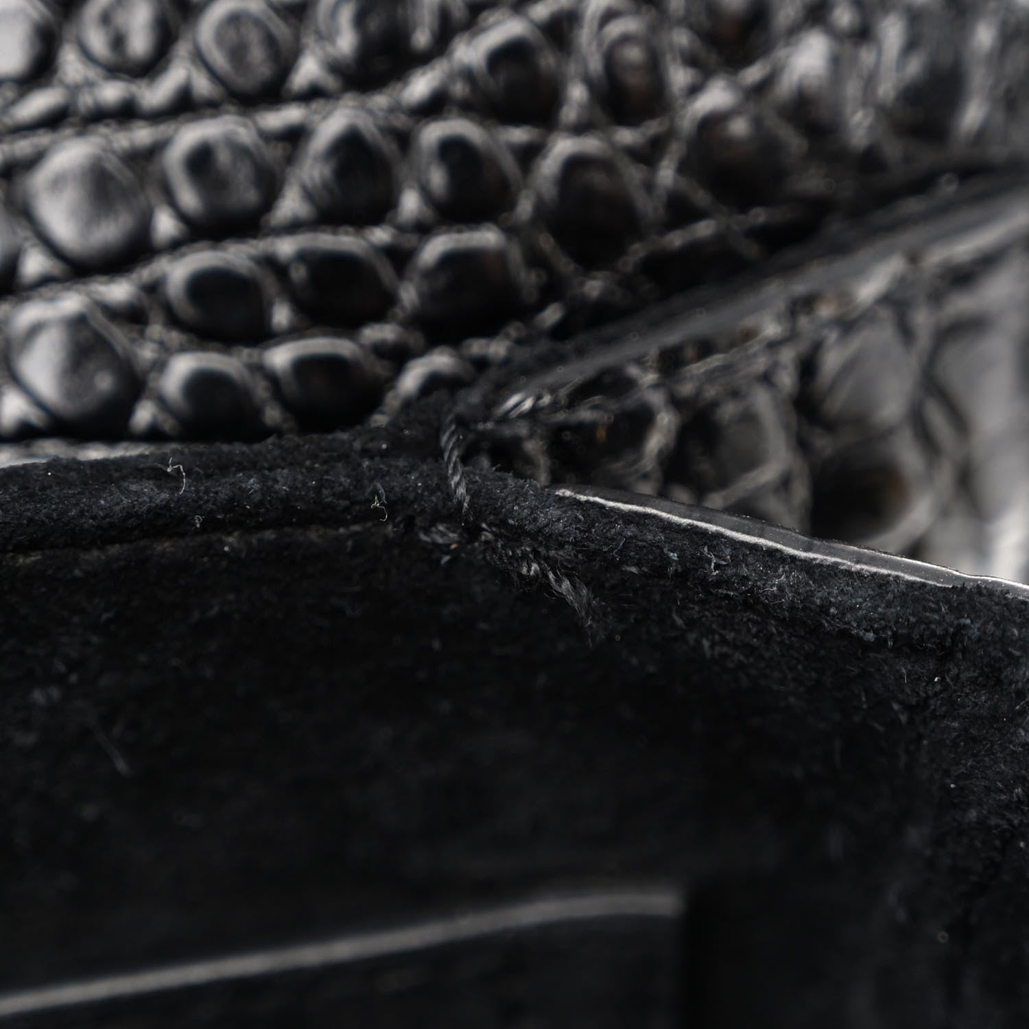 Saint Laurent Calfskin Crocodile Embossed New Besace Crossbody Bag Black 12 of 12