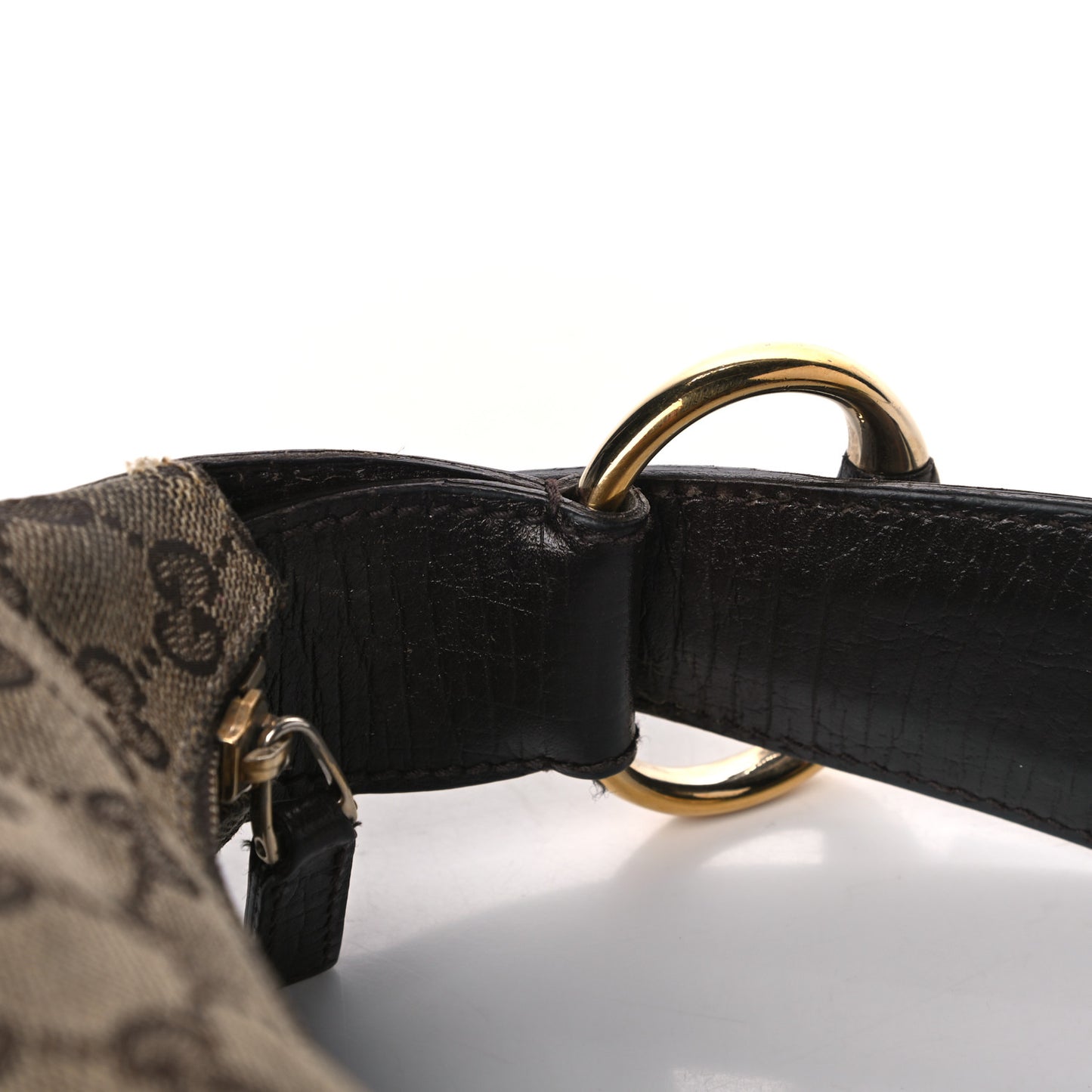Monogram Medium Horsebit Chain Hobo Dark Brown