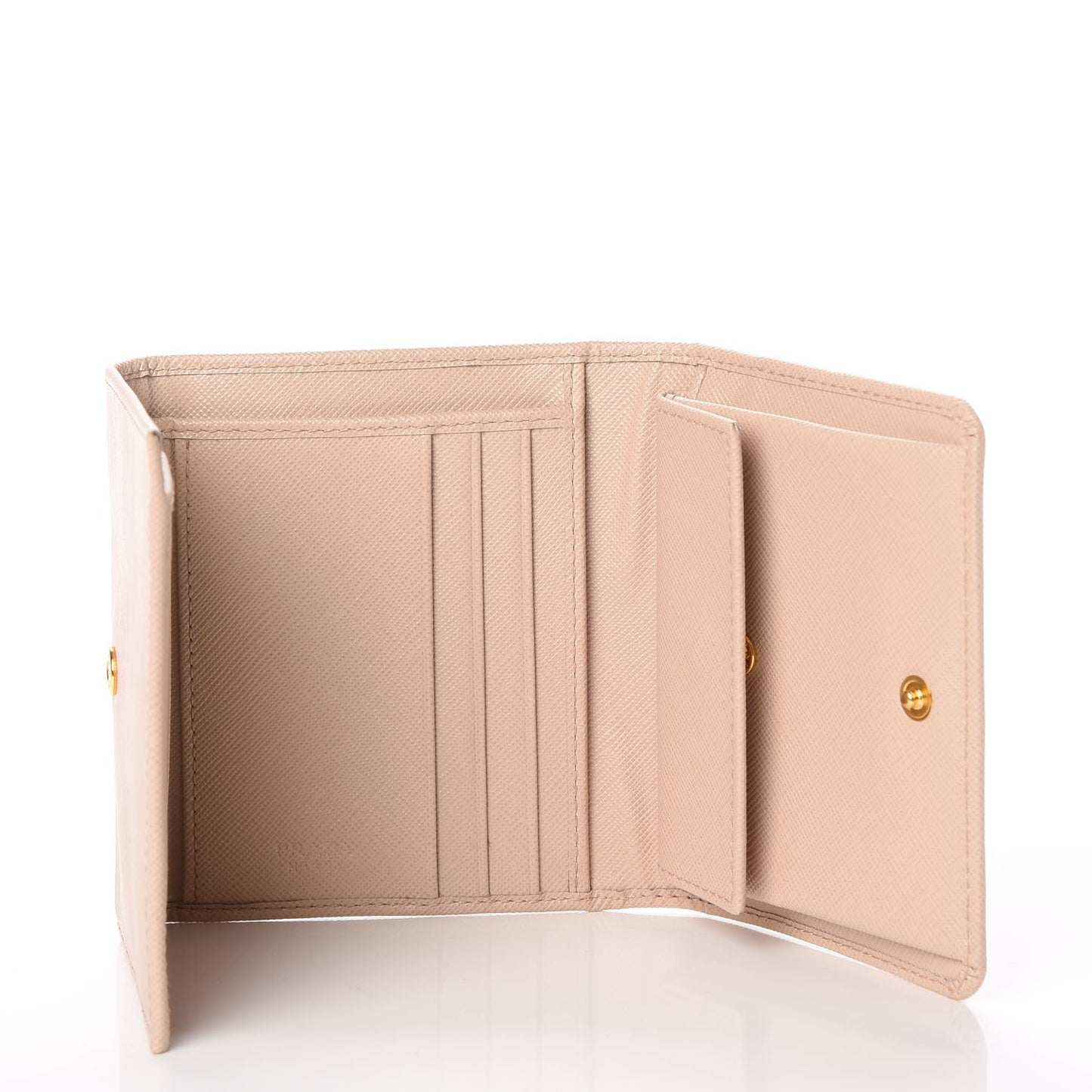 Saffiano Metal Tri-Fold Compact Wallet Cipria