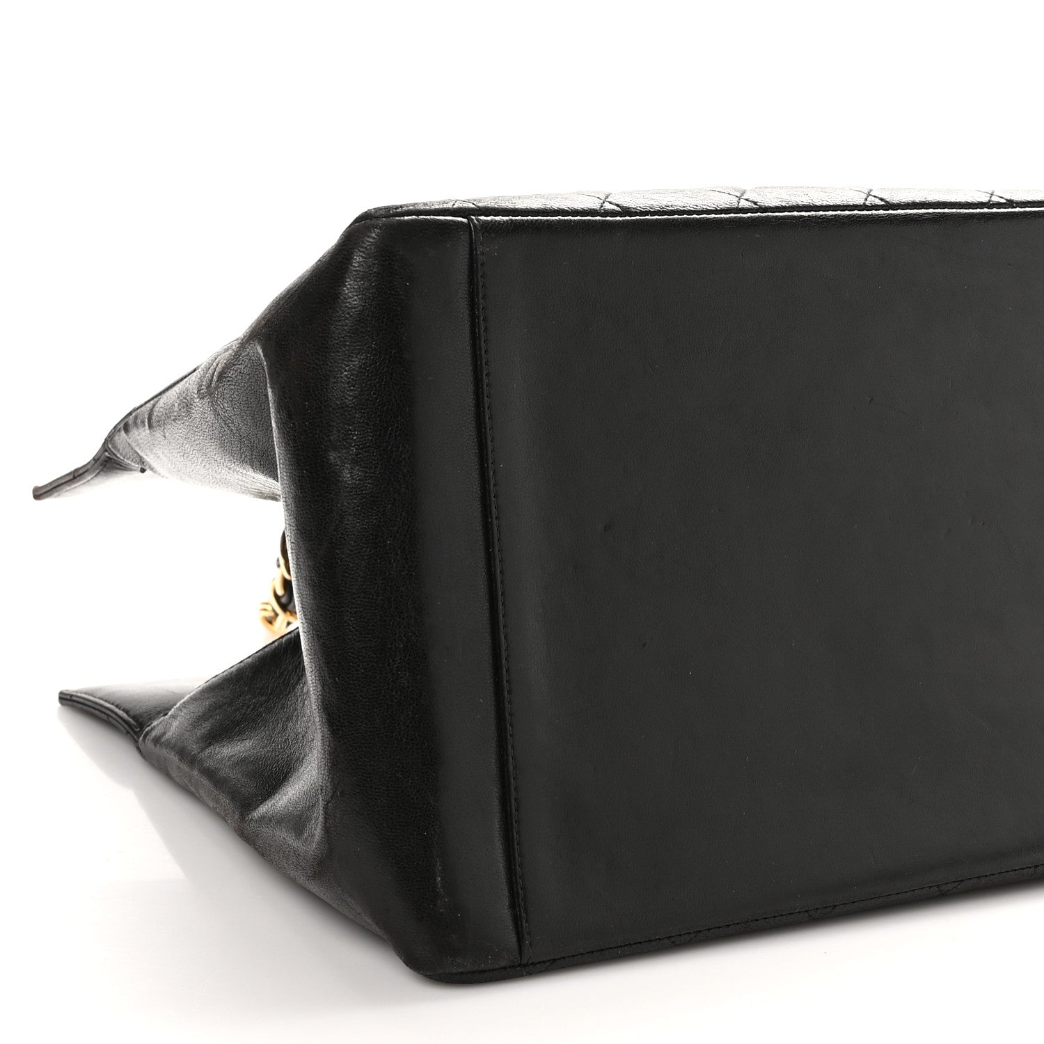 Chanel Lambskin Quilted Grand Shopping Tote GST Black 10 of 11