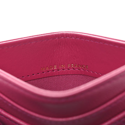 Chanel Caviar Quilted Card Holder Fuchsia 7 of 9