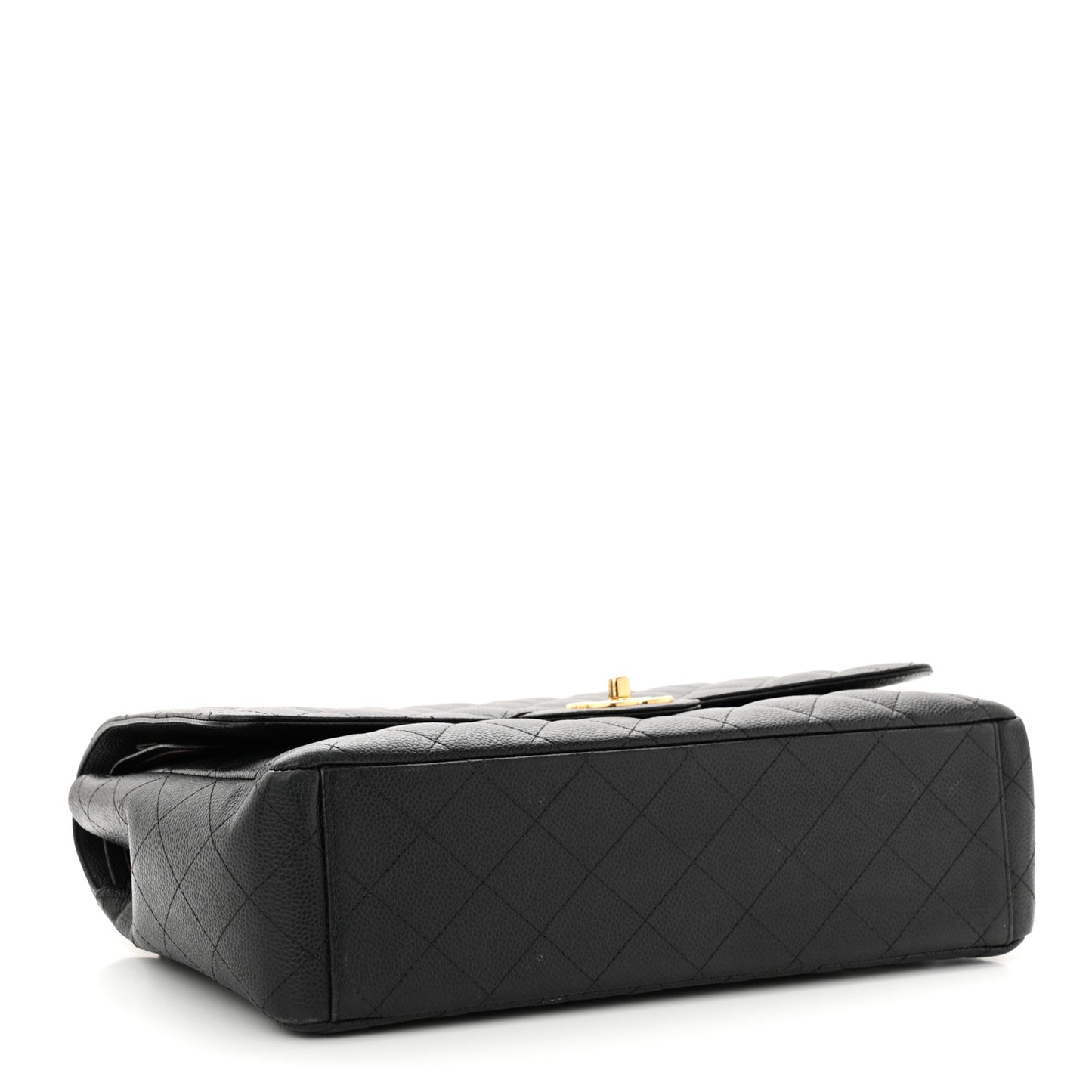 Caviar Quilted Maxi Double Flap Black