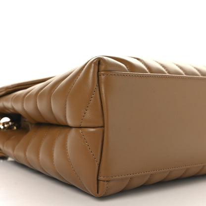 Saint Laurent Calfskin Y Quilted Monogram Medium Loulou Chain Satchel Dark Natural 9 of 10