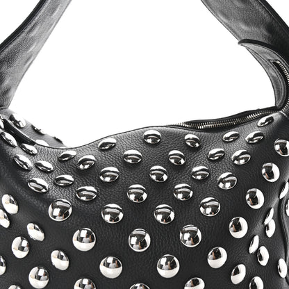 Khaite Pebbled Sport Calfskin Studded Elena Black 7 of 9