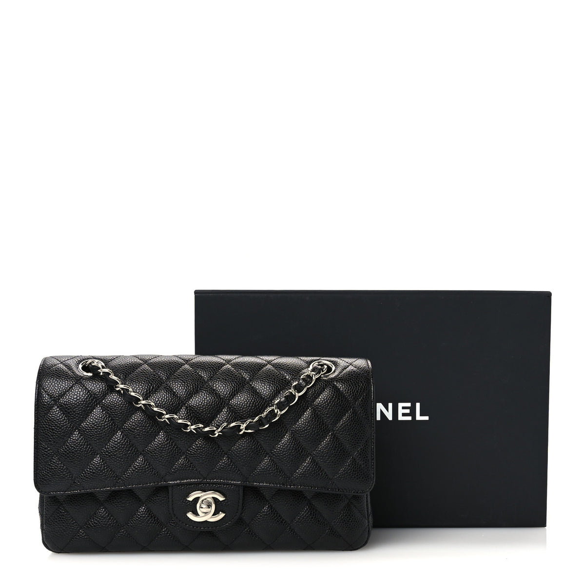 Chanel Caviar Quilted Medium Double Flap Black 12 of 12