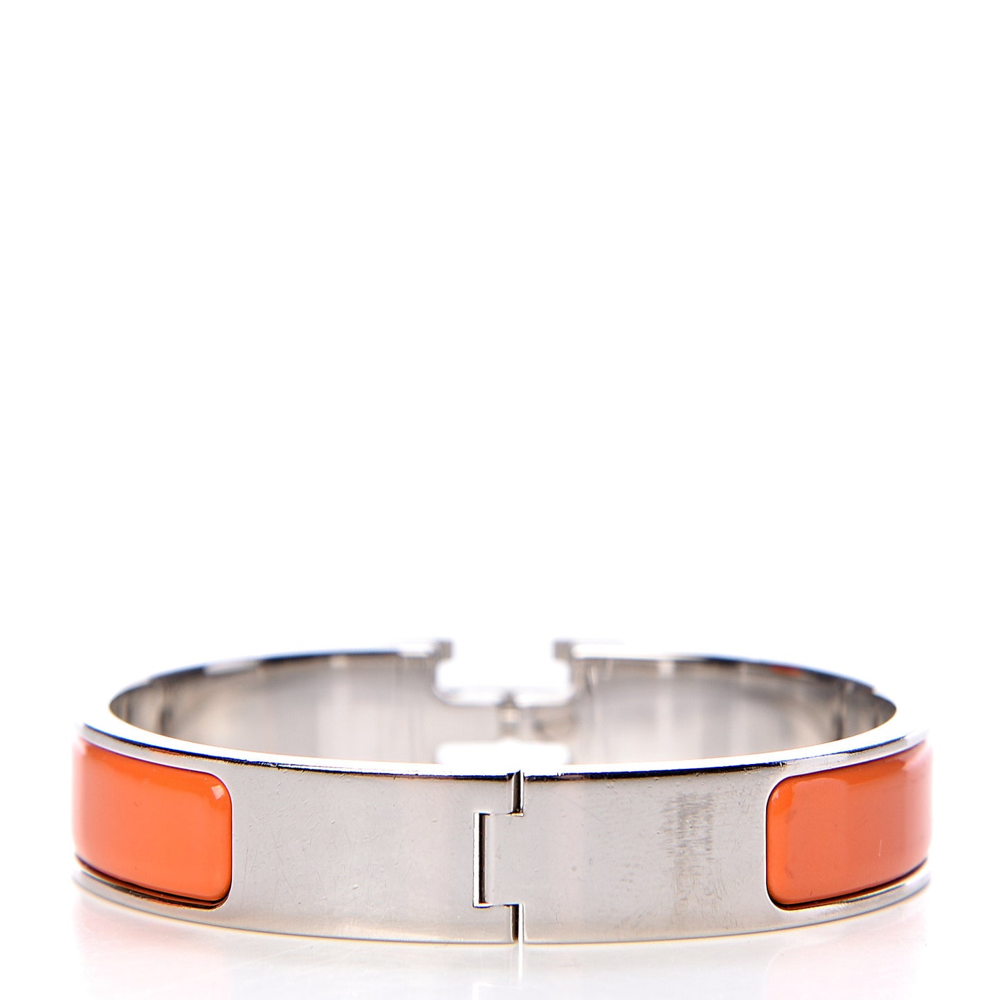 Enamel Narrow Clic Clac H Bracelet PM Orange