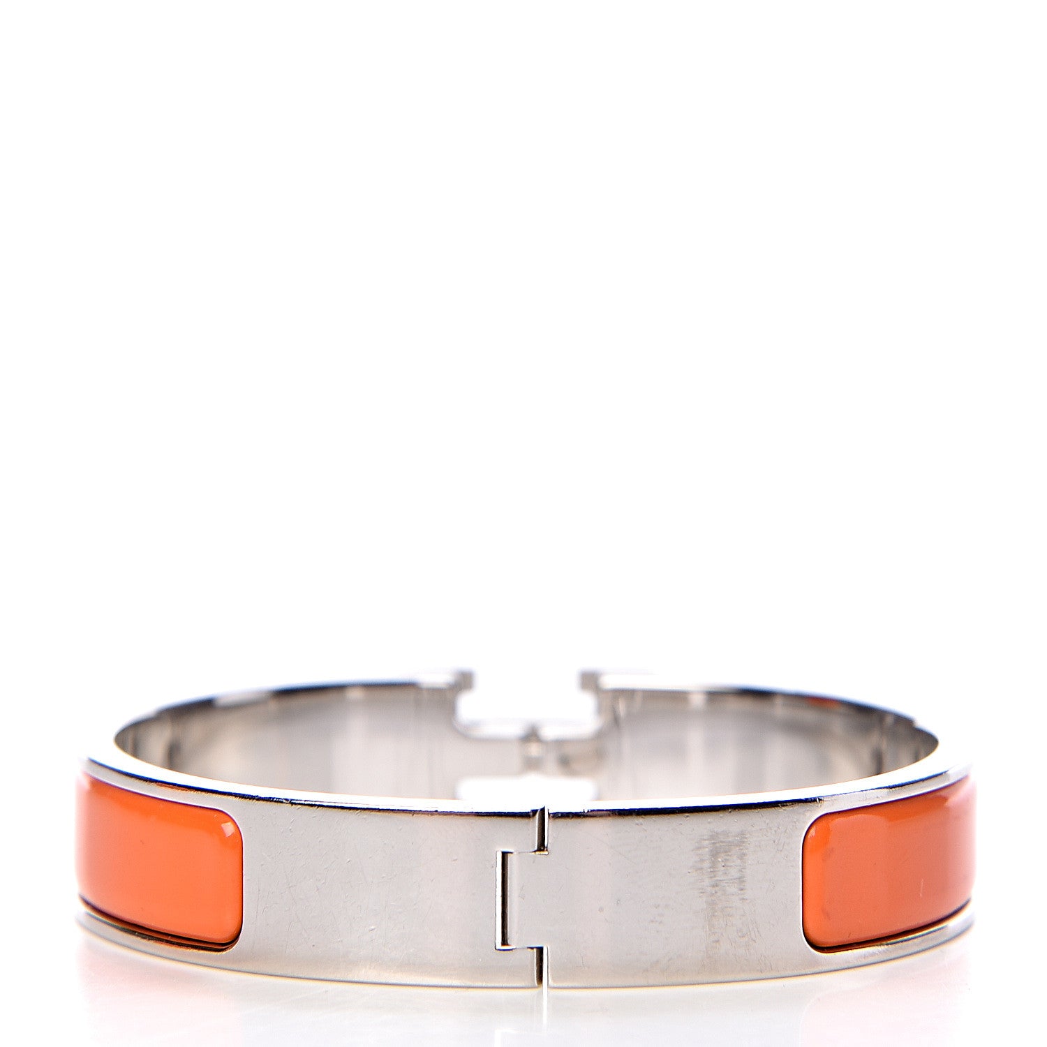 Hermes Enamel Narrow Clic Clac H Bracelet PM Orange 3 of 6