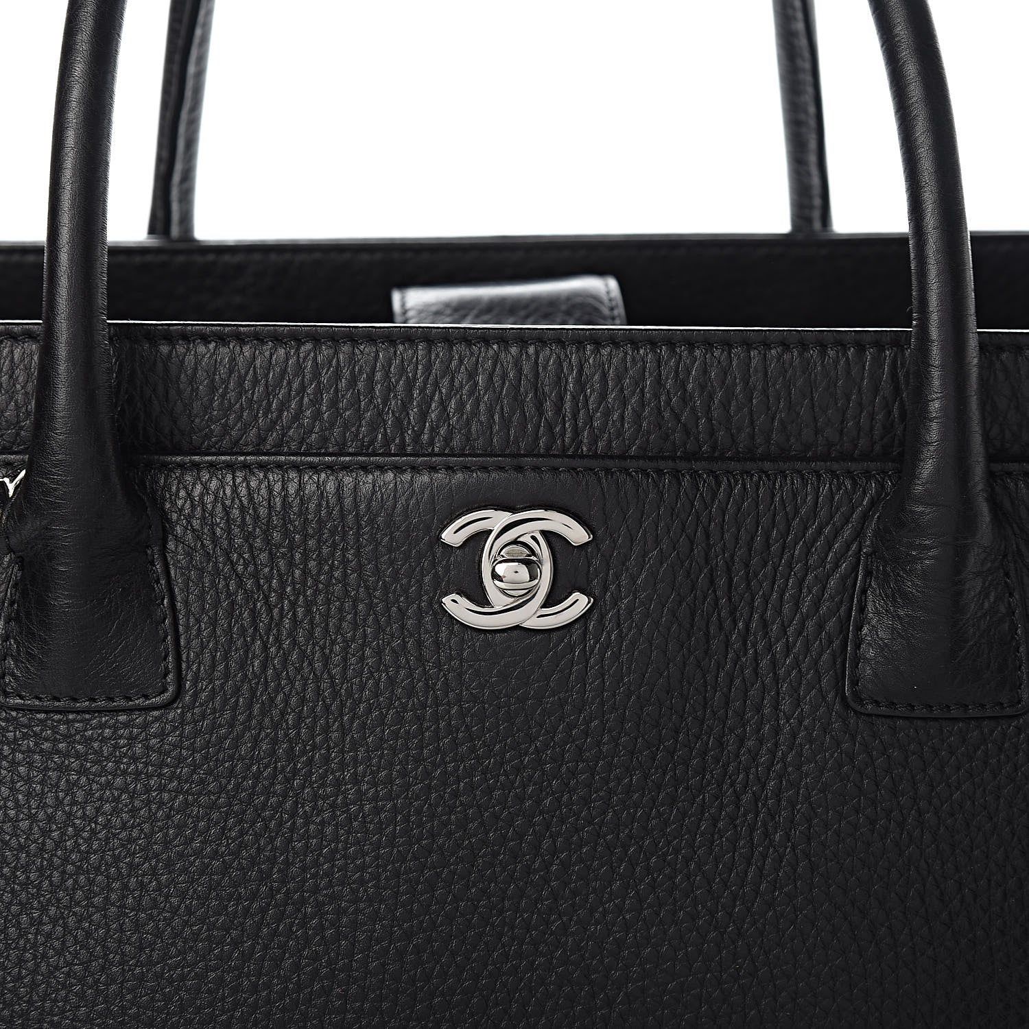 Chanel Calfskin Cerf Executive Shopper Tote Black 12 of 12