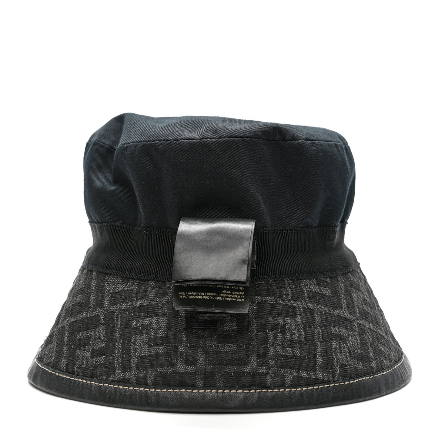 Fabric Jacquard FF Bucket Hat L Black