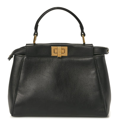 Fendi Nappa Mini Peekaboo Iconic Satchel Black 1 of 9