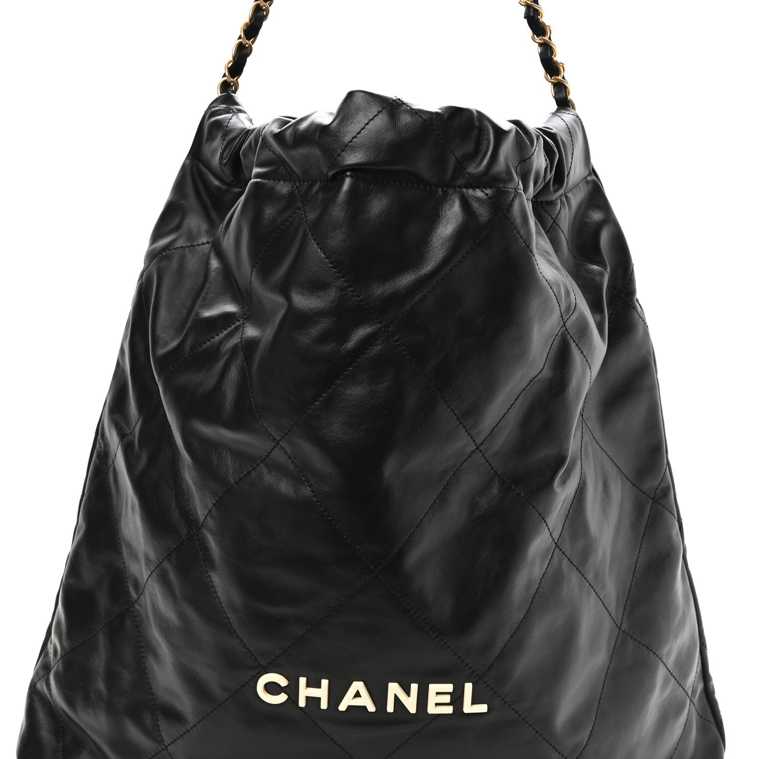 Chanel Calfskin Quilted Large Chanel 22 Black White 8 of 10