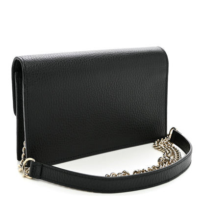Gucci Dollar Calfskin Interlocking G Chain Wallet Black 3 of 10