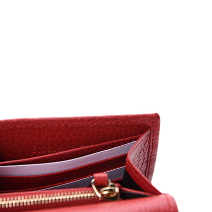 Gucci Dollar Calfskin Interlocking G Chain Wallet Red 9 of 11
