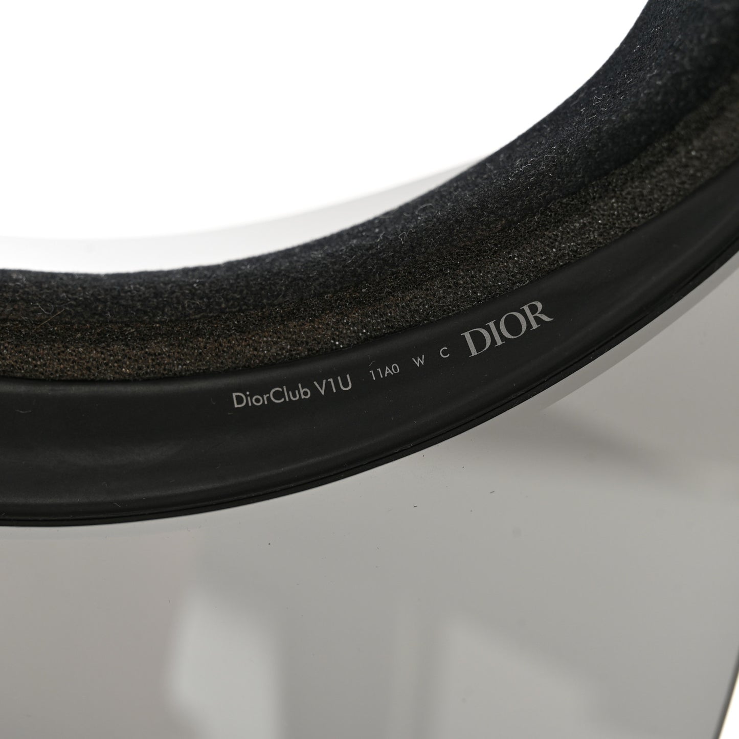 Mirrored DiorClubV1U Sun Visor Black