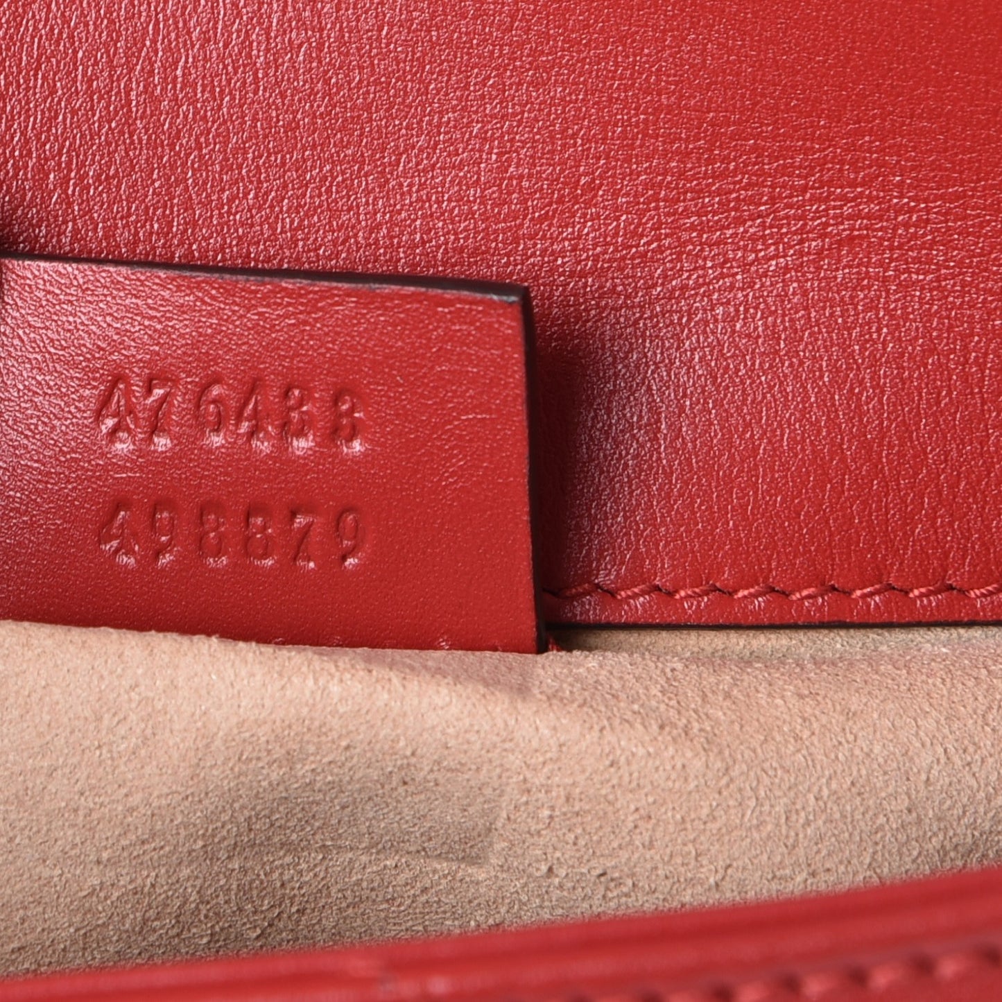 Calfskin Matelasse Super Mini GG Marmont Shoulder Bag Hibiscus Red