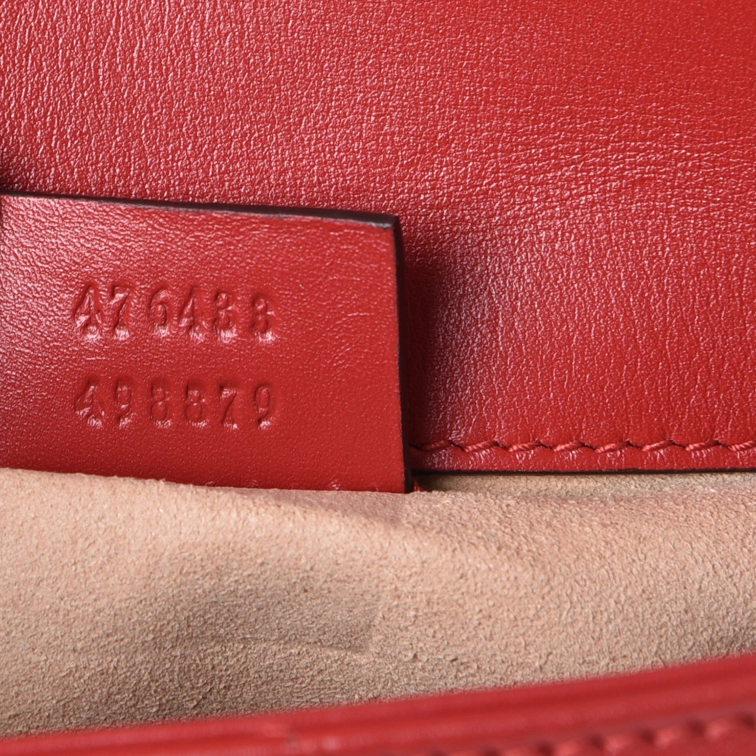 Gucci Calfskin Matelasse Super Mini GG Marmont Shoulder Bag Hibiscus Red 8 of 9