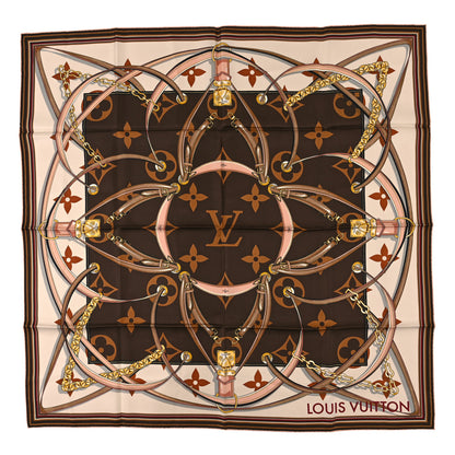 Louis Vuitton Silk Monogram Ultimate Square 90 Scarf Brown 1 of 3