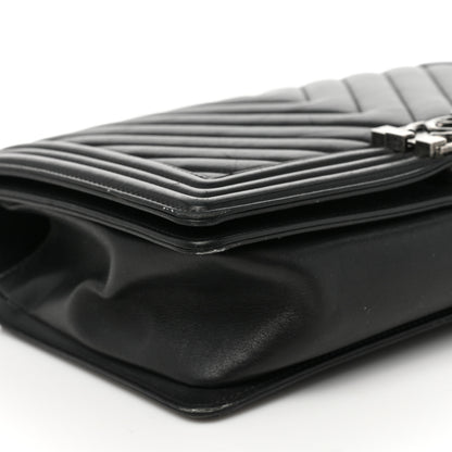 Chanel Calfskin Chevron Quilted New Medium Boy Flap Black 8 of 10