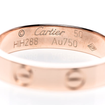 Cartier 18K Pink Gold 3.5mm LOVE Wedding Band Ring 50 5.25 4 of 5