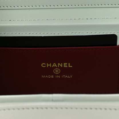 Chanel Shiny Caviar Preppy Coco Long Vanity With Strap Light Blue 6 of 12