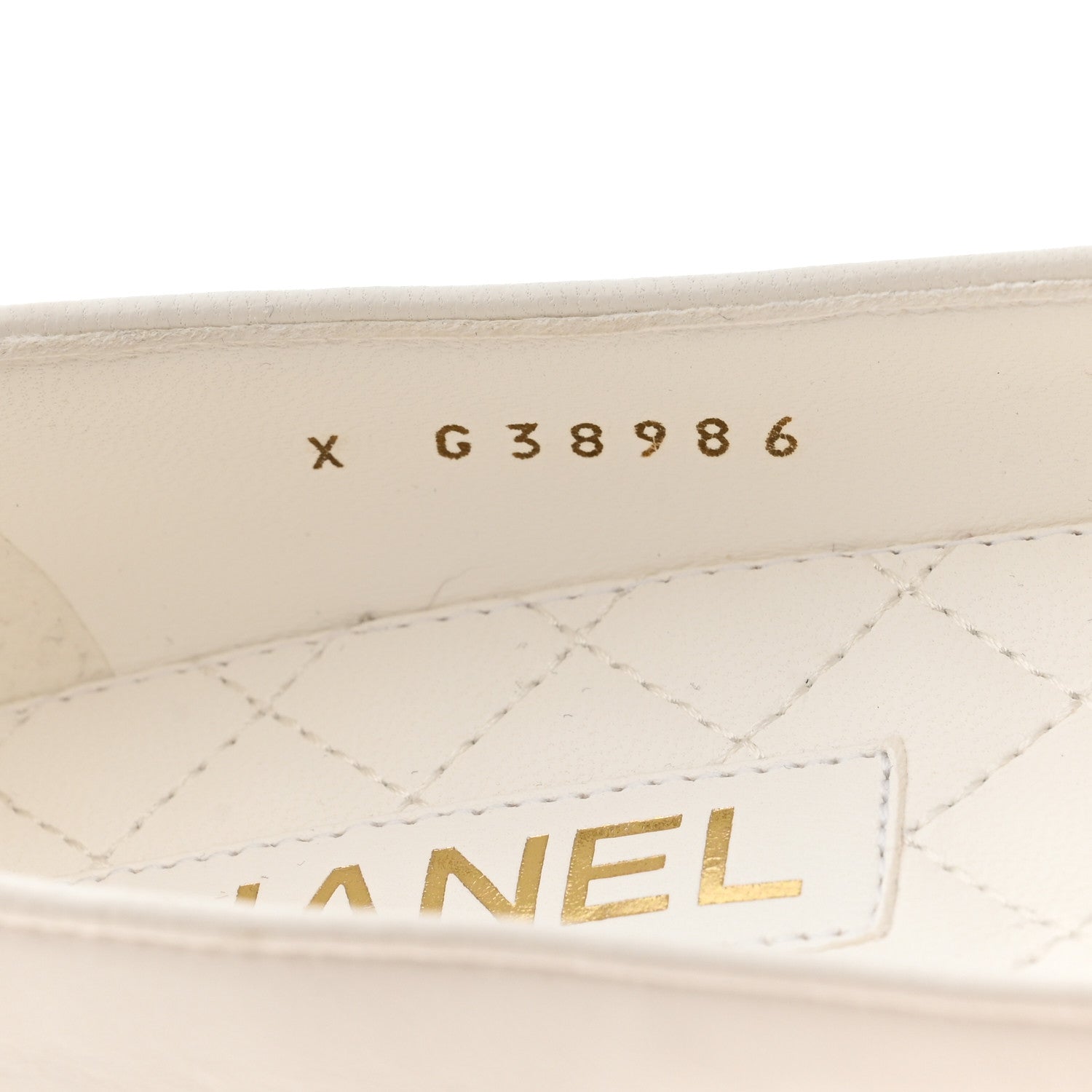 Chanel Lambskin Patent Calfskin Cap Toe Ankle Chain Ballerina Flats 37 White Black 7 of 9