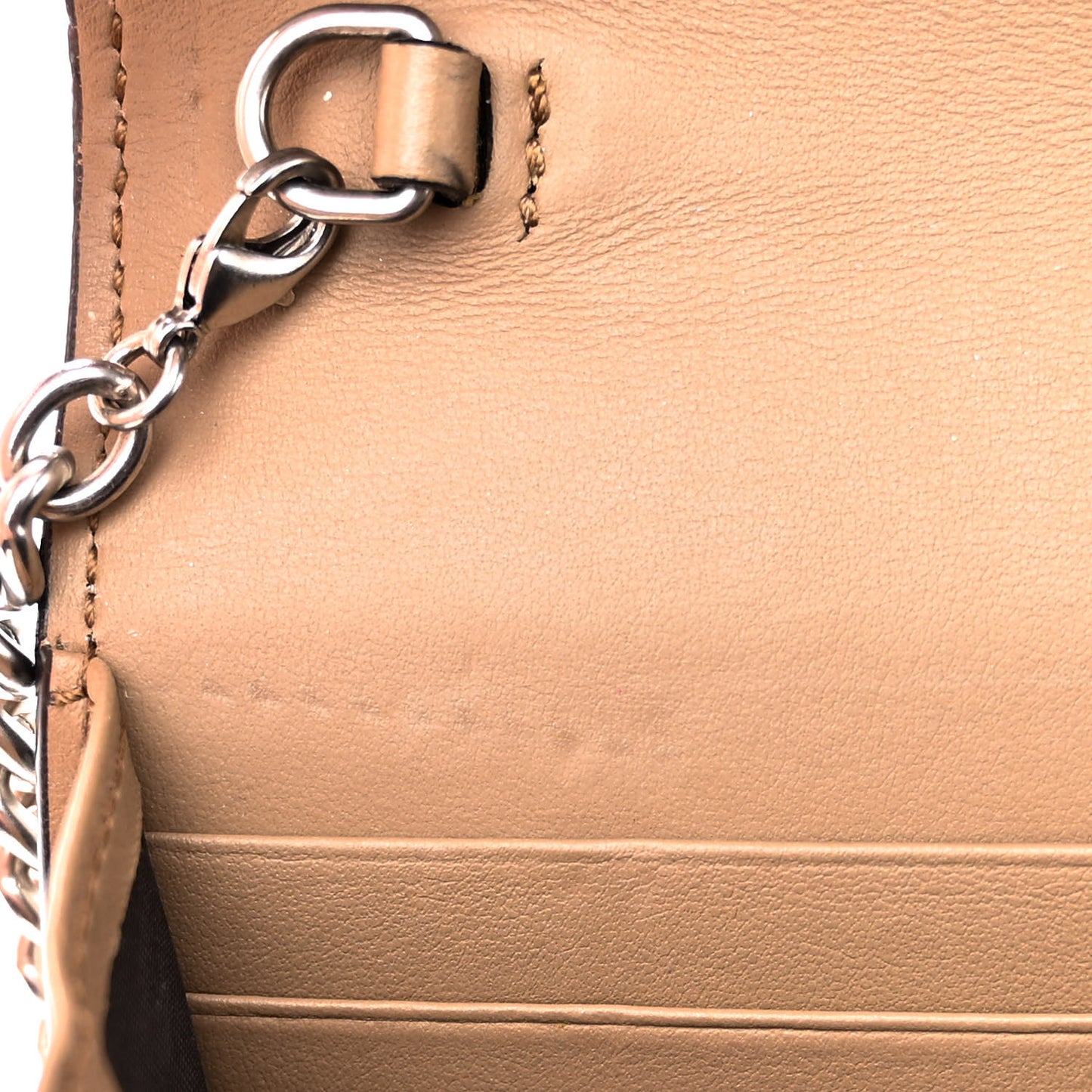 GG Supreme Monogram Mini Dionysus Chain Wallet Beige Taupe