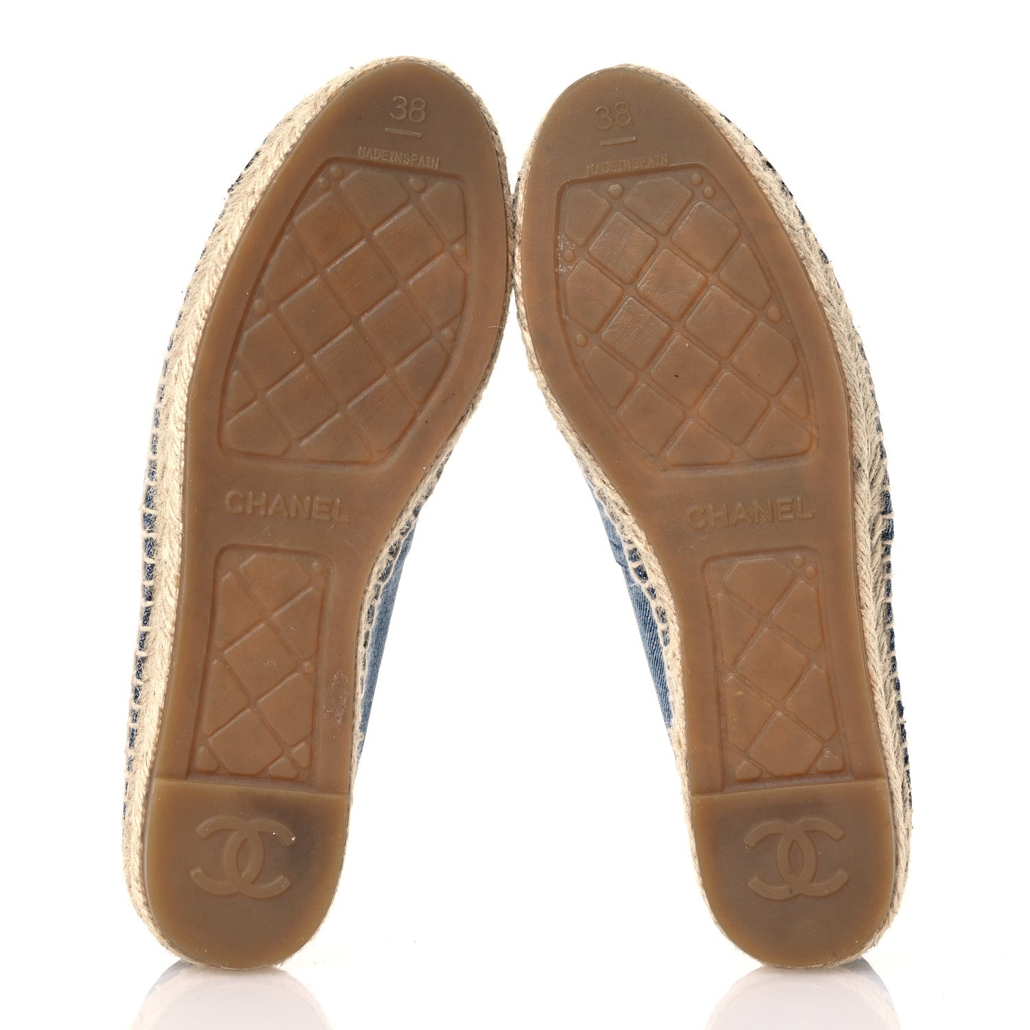 Chanel Denim CC Espadrilles 38 Blue Black 6 of 15