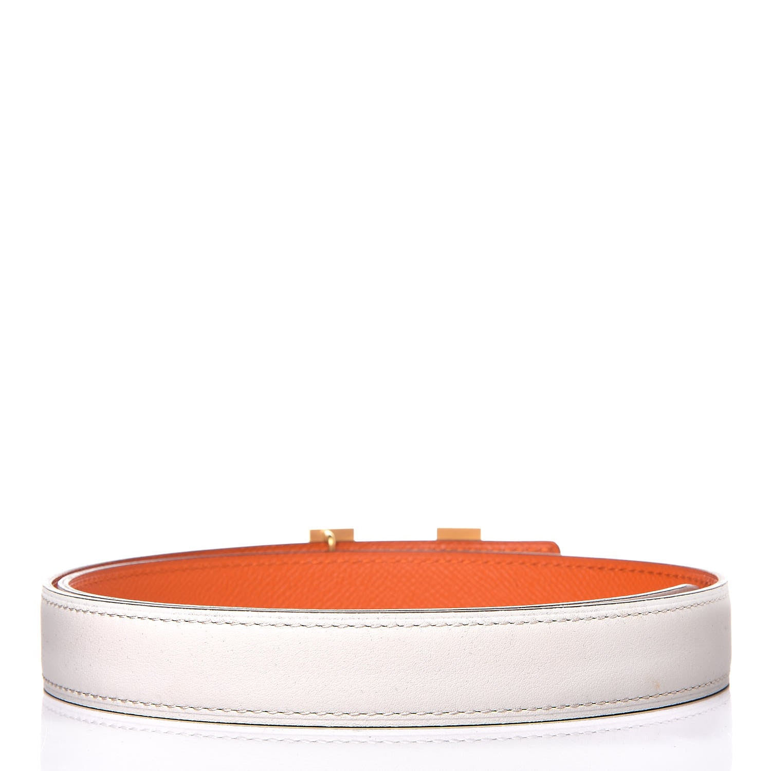 Hermes Swift Epsom 32mm Constance H Belt 75 Craie Orange 3 of 7