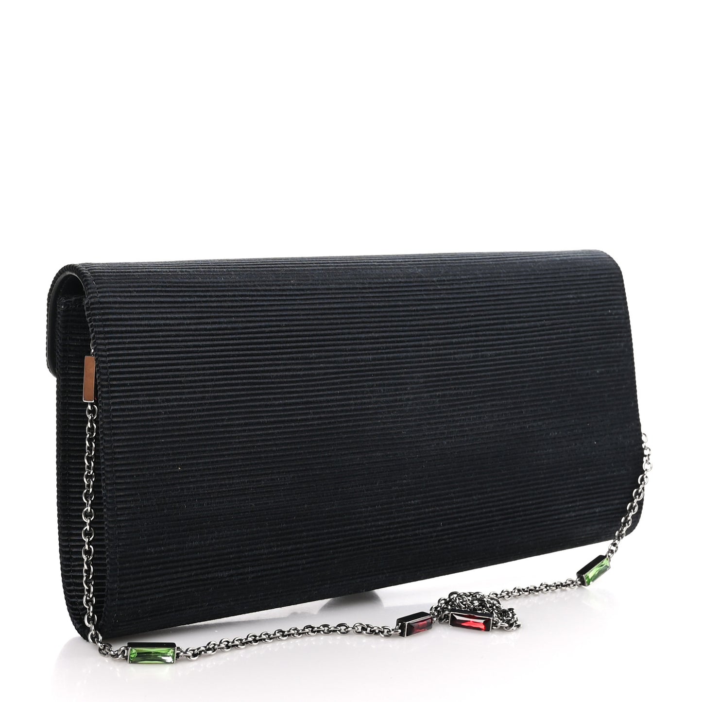 Grosgrain Satin Small Dionysus Shoulder Bag Black