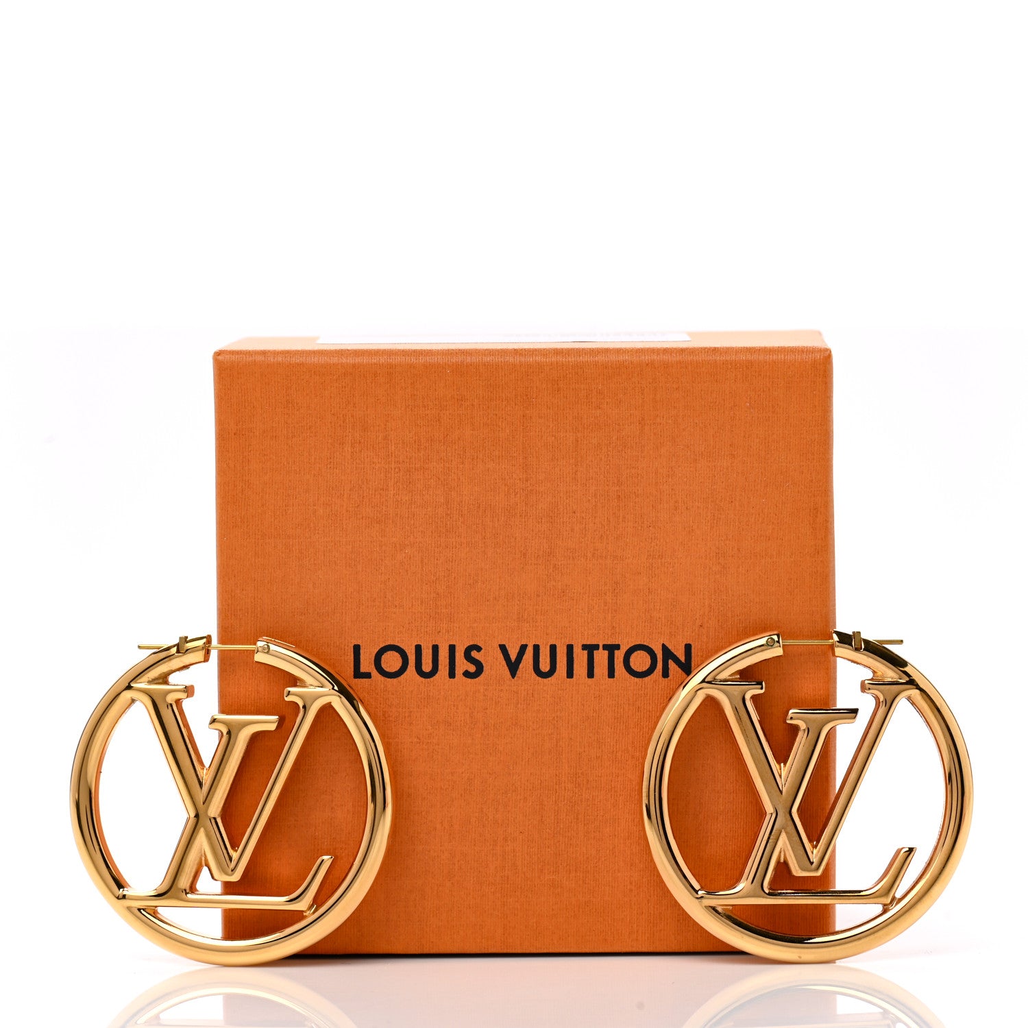 Louis Vuitton Metal Louise Hoop Earrings Gold 5 of 5