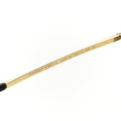 Chanel Aviator CC Sunglasses 4189-T-Q Gold 5 of 8