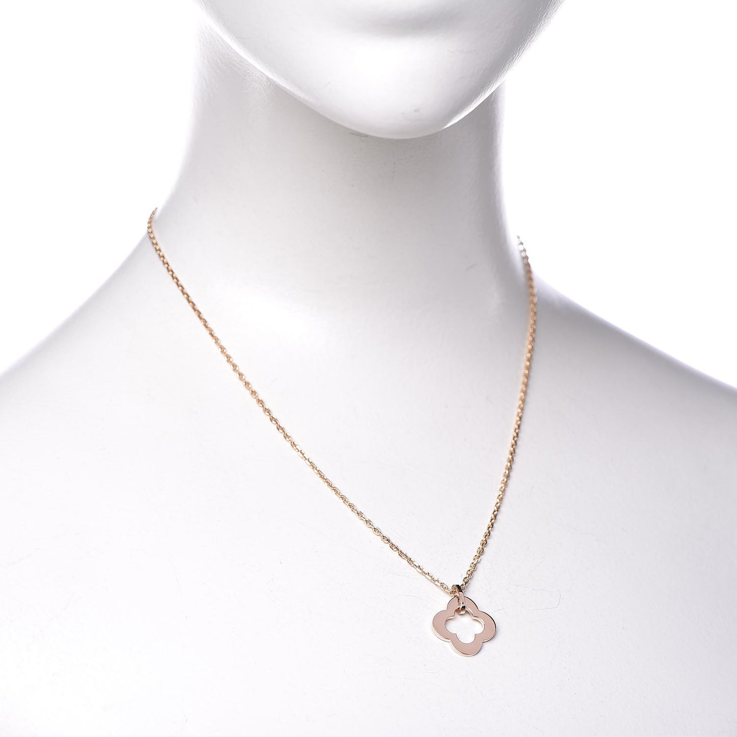 18K Rose Gold Byzantine Alhambra Pendant Necklace
