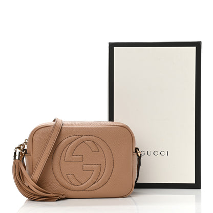 Gucci Pebbled Calfskin Small Soho Disco Bag Camelia 11 of 11