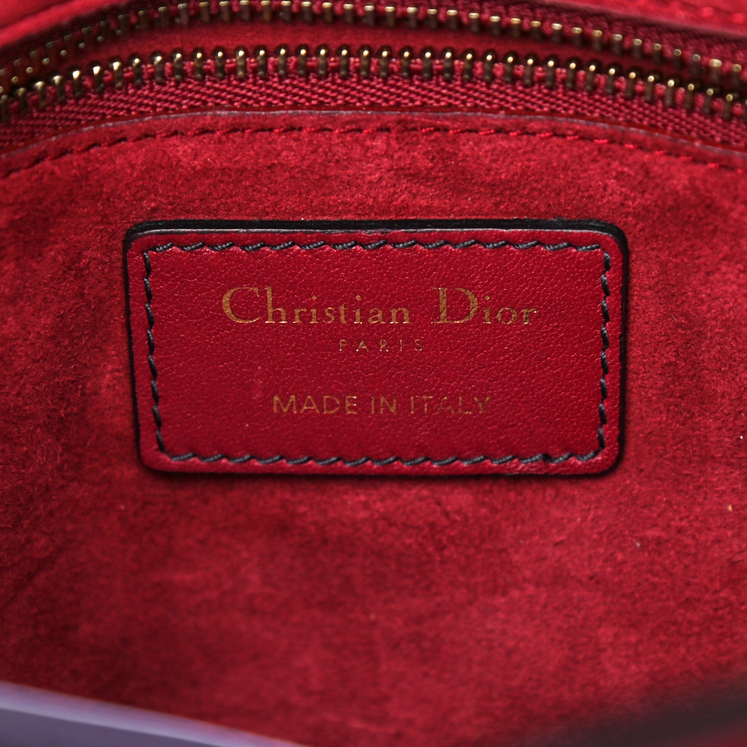 Christian Dior Calfskin Cannage Studded Medium Supple Lady Dior Red 6 of 16