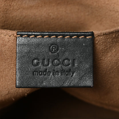 Gucci GG Supreme Monogram Calfskin Small Padlock Shoulder Bag Beige Black Cuir 6 of 10