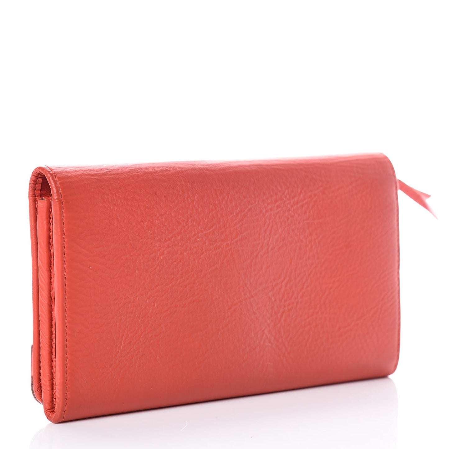 Agneau Classic Hardware Money Wallet Rouge Coquelicot